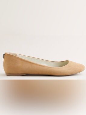 J.Crew Back-Zip Leather Ballet Flats